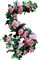 2 Pack Artificial Rose Vine Garland – Fake Pink Roses with Leaves, Hanging Flower Vines for Wedding, Party, Table, Garden, Arch & Home Decoration